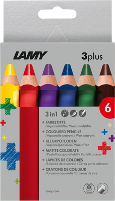 Lamy 3Plus Duo Coloured Pencils, Pack of 6 (520) CX1002069