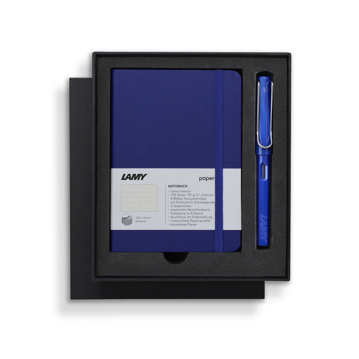 Lamy A6 Soft Cover Notebook Fountain Pen Gift Set Blue CXLYGS_A6_SC_BLU