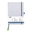 Lamy Notebook A6 Hard Cover Silver with Ocean Blue Edge CXLY4034268