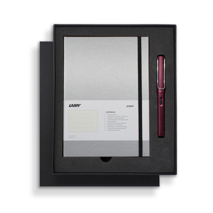 Lamy Notebook Fountain Pen Gift Set A5 Hard Cover Black/Purple CXLYGS_A5_HC_PUR