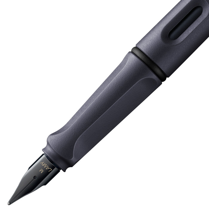 Lamy Safari Fine Nib Fountain Pen, Steel Black (0E2) CX1001102