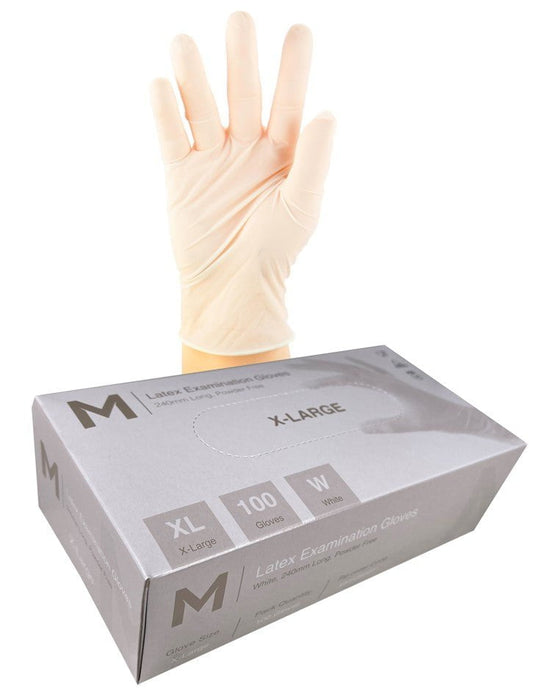Latex White Powder Free Gloves 6.0g x 1000's - Extra Large MPH29222