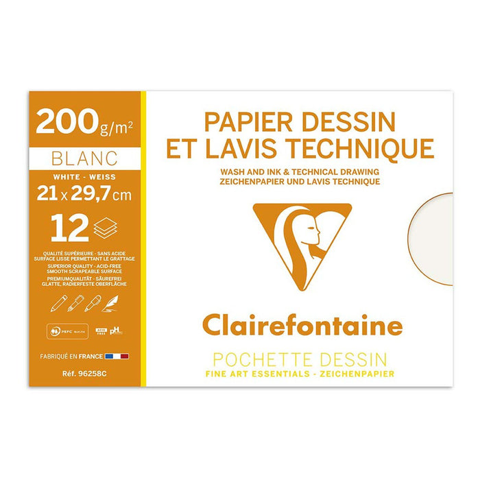 Lavis Dessin Technical Drawing Paper A4, Pack of 12 FPC96258C