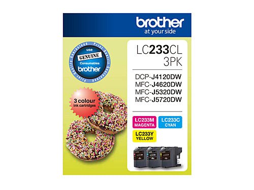 LC233 / LC 233 / LC233CL3PK Brother Original Cartridge DSB233CMY