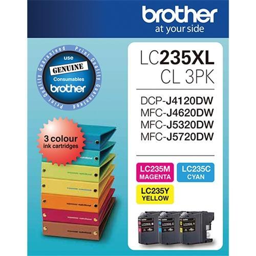 LC235 / LC 235XLCL Colour Brother Original Cartridge 3's Pack DSB235XLCMY