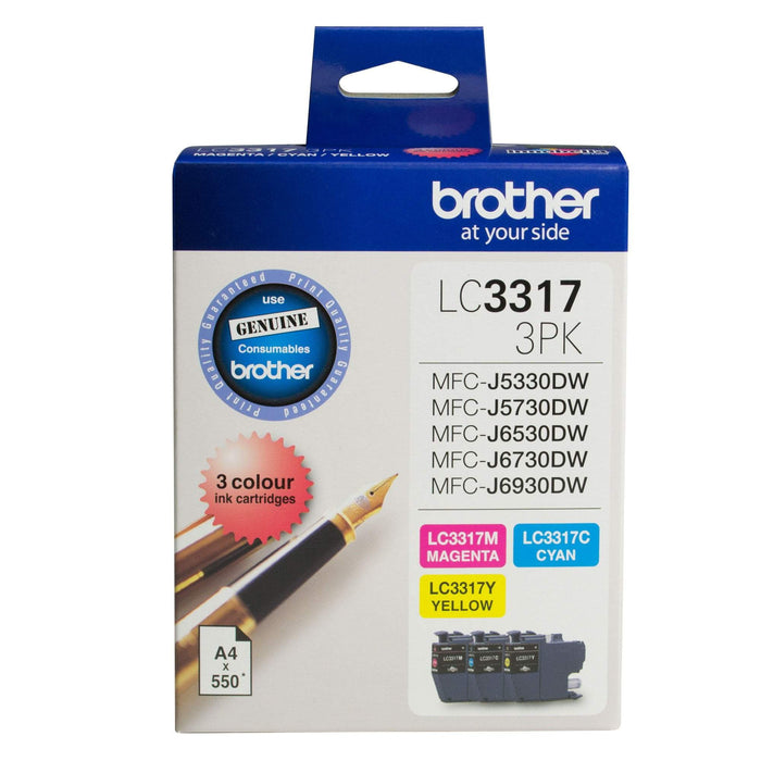 LC3317 / LC 3317 / LC3317CMY Brother Original Cartridge 3's pack DSB3317CMY
