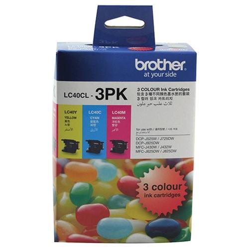 LC40 / LC 40 / LC40CL Colour Brother Original Cartridge 3's Pack DSB40CMY