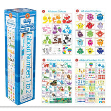LCBF All About Early Learning Wall Poster Box Set Of 4. Learn Colours, Numbers, Alphabets & Emotions (AAELPB4) CX555987