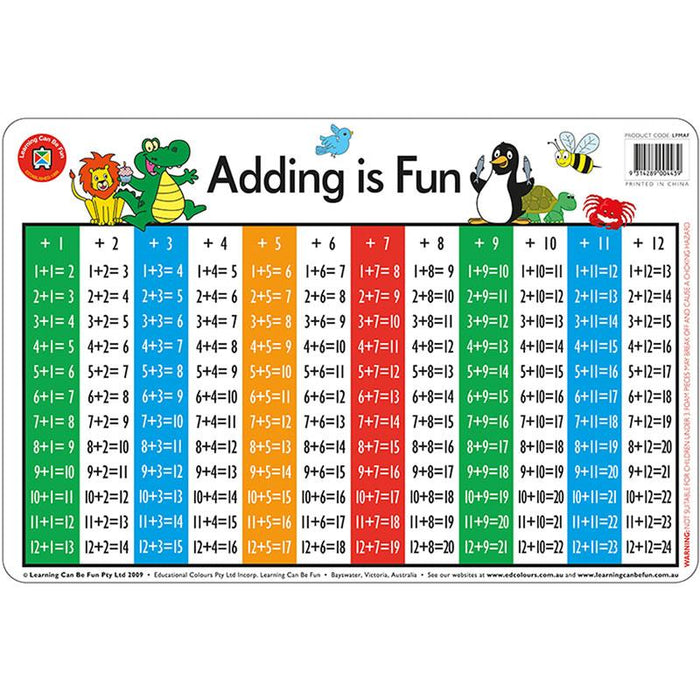 LCBF Placemat Adding Is Fun CX227857