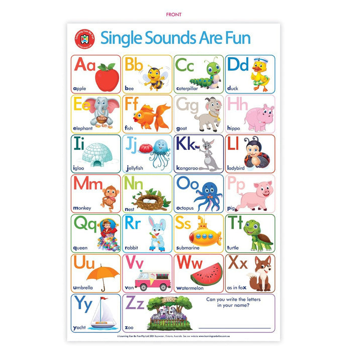 LCBF Wall Chart Single Sounds Are Fun Poster | Learning — Discount Office