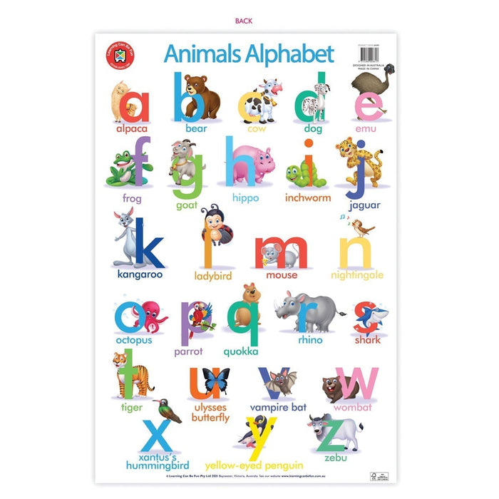 LCBF Wall Chart The Alphabet of Animals Poster CX228061