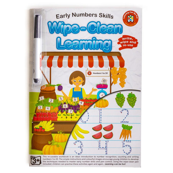LCBF Wipe Clean Learning Book Early Numbers Skills With Marker CX228000