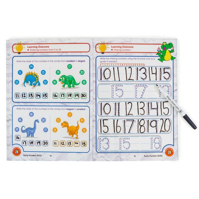 LCBF Wipe Clean Learning Book Early Numbers Skills With Marker CX228000