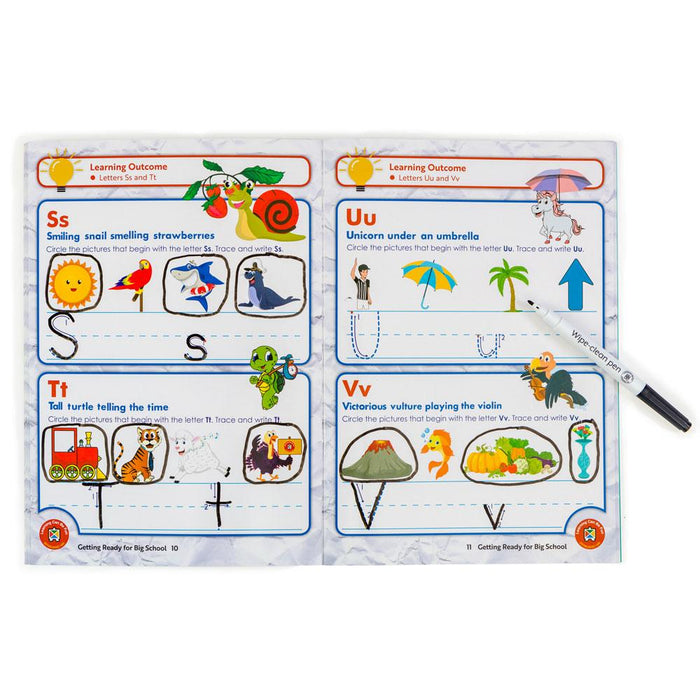 LCBF Wipe Clean Learning Book Get Ready Big School With Marker CX227874