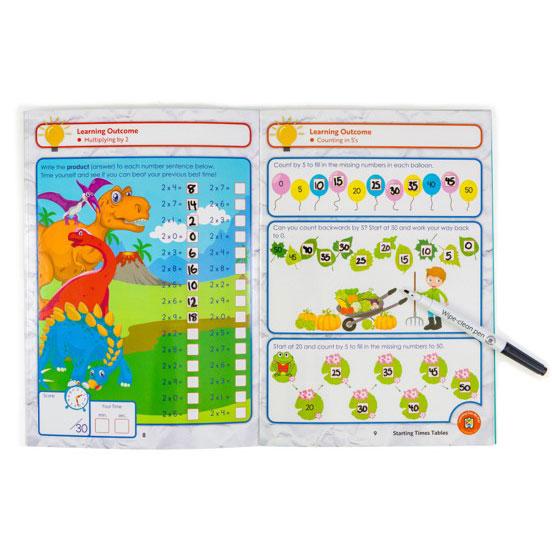 LCBF Wipe Clean Learning Book Starting Times Tables With Marker CX228001