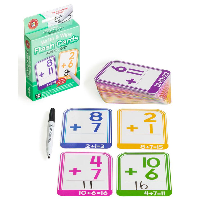 LCBF Write & Wipe Flashcards Addition With Marker CX227868