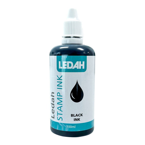 Ledah Stamp Ink 100ml, Black | Desktop Essentials — Discount Office