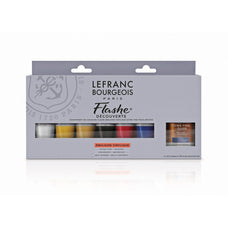 Lefranc & Bourgeois Flashe Discovery Set, 20ml Set of 6 & Matt Varnish 120ml JA0043110