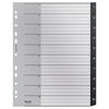 Leitz A4 Recycled Polyprop Indices/Divider, Numbered 1-10 AO12080000