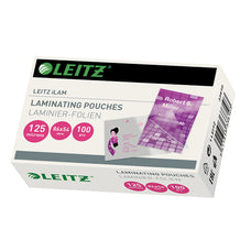 Leitz Ilam Laminating Pouches, 54mm x 86mm, 125mic, 100 Pack AO33810