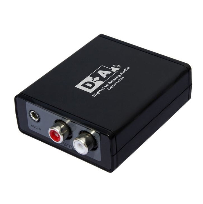 LENKENG Digital to Analogue Audio Converter. Digital TosLink to Analogue Stereo (L/R RCA & 3.5mm). Power Adapter Included. CDLKV3088