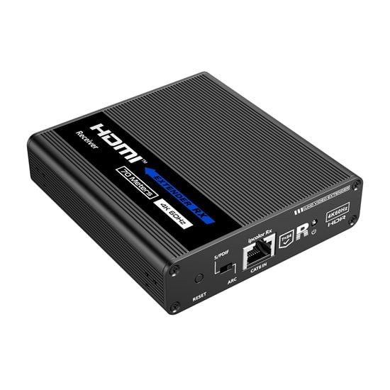 LENKENG HDMI 2.0 Extender over Cat6/6a. Supports up to 4K@60Hz Zero Latency. Two Way IR. HDMI Signal up to 70m. EDID Passback. Supports ARC. Spdif Audio. *Includes Transmitter & Receiver CDLKV676E