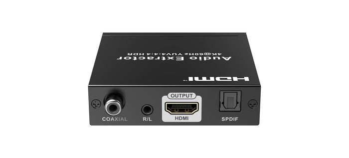LENKENG HDMI Audio Extractor. 1x HDMI In. 1x HDMI Out. 3x Audio Out. Audio Signal Out via Toslink (Optical Audio), Coaxial or 3.5mm R/L Audio Port. CDLKV3061