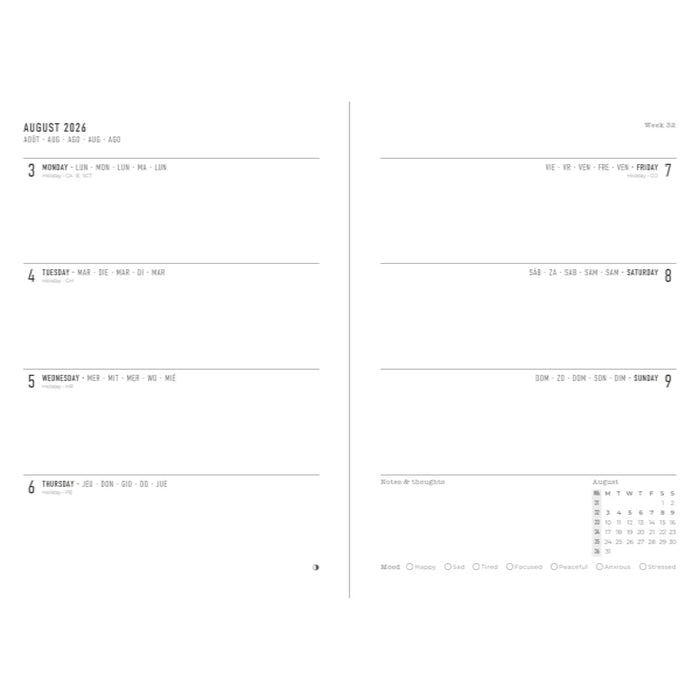 Letts 2026/2027 A5 Mid Year Diary, Week to View, Little Joys Blue CX1002552