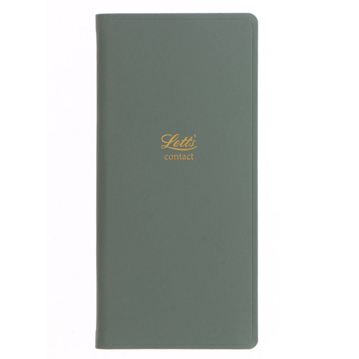 Letts Address Book Slim Pocket Icon Green CXL990278