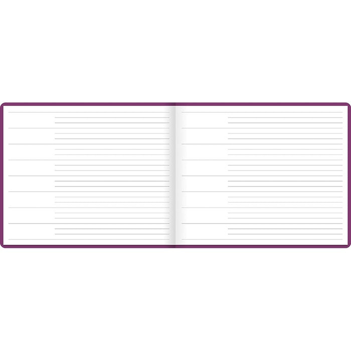 Letts Dazzle Quarto Landscape Ruled Guest Book Purple CXL090070