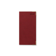 Letts of London 2024 Week to View Slim Diary Connoisseur, Red CXL24-TC3SURD