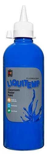 Liquitemp Fluorescent Classroom Poster Paint 500ml - Blue CX555817