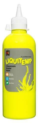 Liquitemp Fluorescent Classroom Poster Paint 500ml - Yellow CX555823