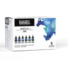 Liquitex Acrylic Ink Blues 30ml Set of 6 JA0084060