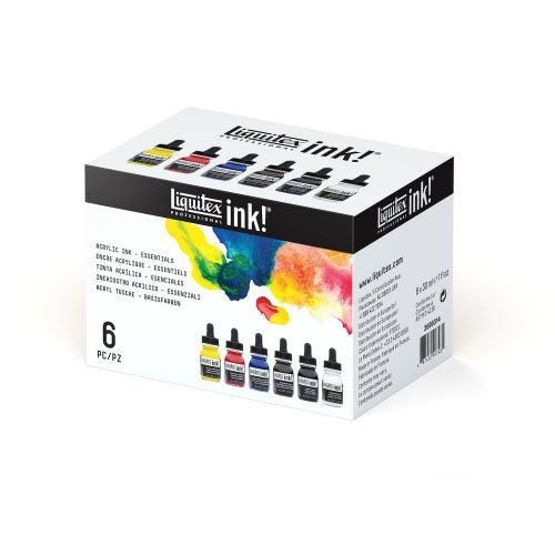 Liquitex Acrylic Ink Essentials 30ml Set of 6, Assorted Colours JA0432420