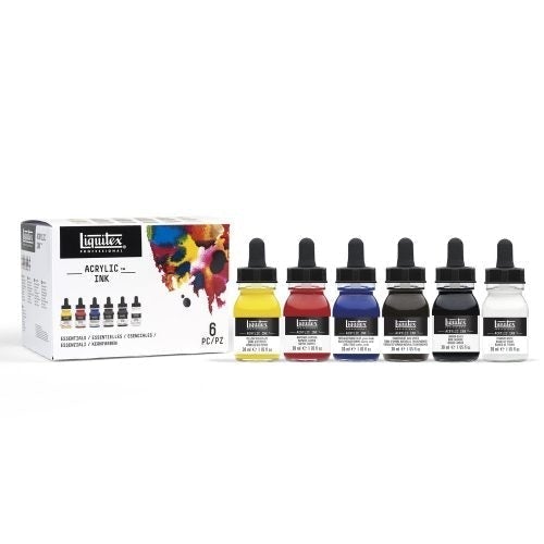 Liquitex Acrylic Ink Essentials 30ml Set of 6, Assorted Colours JA0432420