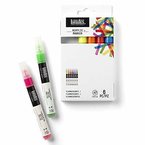 Liquitex Acrylic Paint Markers, Fluorescent Set of 6 x 2-4mm JA0402500