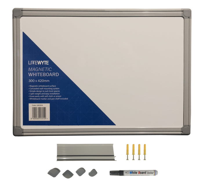 Litewyte Magnetic Whiteboard 300mm x 420mm BVLW0304