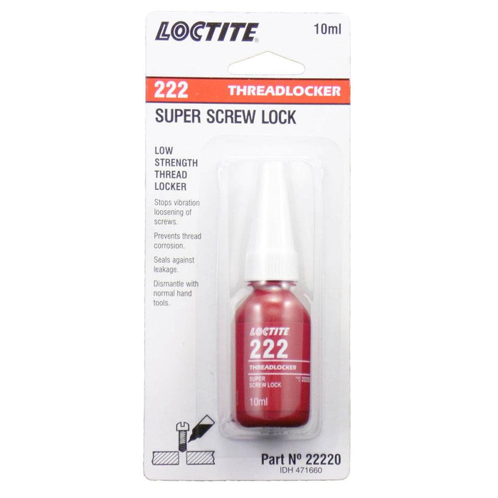 Loctite 222 Screw Lock Low Strength Threadlocker 10ml CX471660