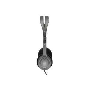 Logitech H110 Stereo Headset - Stereo - Mini-phone (3.5mm) - Wired - 20 Hz - 20 kHz - Over-the-head - Binaural - Semi-open - 182.9 cm Cable - Noise Cancelling Microphone - Black/Silver IM1931953