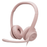 Logitech H390 Digital Stereo Headset, Rotating Boom Mic, USB Connection - Rose DVLH3779