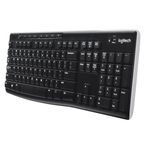 Logitech K270 Wireless Keyboard - Wireless Connectivity - RF - 10 m - 2.40 GHz - USB Interface Multimedia, Email, Internet, Play/Pause, Volume Control Hot Key(s) - Computer - PC - AAA Battery Size Supported - Black IM1533521