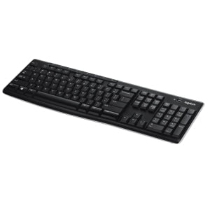 Logitech K270 Wireless Keyboard - Wireless Connectivity - RF - 10 m - 2.40 GHz - USB Interface Multimedia, Email, Internet, Play/Pause, Volume Control Hot Key(s) - Computer - PC - AAA Battery Size Supported - Black IM1533521