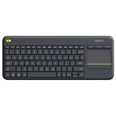 Logitech K400+ Wireless Keyboard with Touch Pad, Black DVKB2540