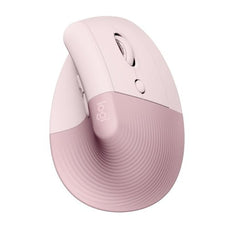 Logitech Lift Vertical Ergonomic Mouse - Optical - Wireless - Bluetooth - Rose - USB - 4000 dpi - Scroll Wheel - 6 Button(s) - Small/Medium Hand/Palm Size IM5515300