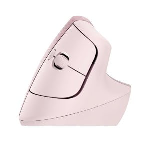 Logitech Lift Vertical Ergonomic Mouse - Optical - Wireless - Bluetooth - Rose - USB - 4000 dpi - Scroll Wheel - 6 Button(s) - Small/Medium Hand/Palm Size IM5515300