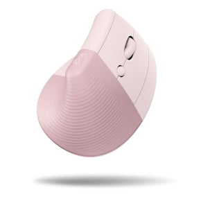 Logitech Lift Vertical Ergonomic Mouse - Optical - Wireless - Bluetooth - Rose - USB - 4000 dpi - Scroll Wheel - 6 Button(s) - Small/Medium Hand/Palm Size IM5515300