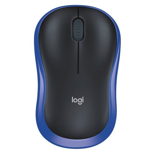 Logitech M185 Mouse - Laser - Wireless - Radio Frequency - 2.40 GHz - Blue, Black - USB - 1000 dpi - Scroll Wheel - Symmetrical IM1915930