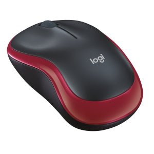 Logitech M185 Mouse - Optical - Wireless - Radio Frequency - 2.40 GHz - Red - USB - Symmetrical IM1830430