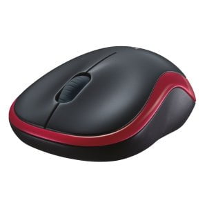 Logitech M185 Mouse - Optical - Wireless - Radio Frequency - 2.40 GHz - Red - USB - Symmetrical IM1830430